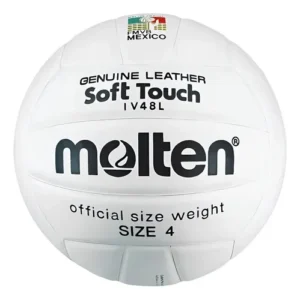IV48L MOLTEN BALON #4 VOLLEY PIEL NATURAL BLANCO