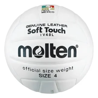 IV48L MOLTEN BALON #4 VOLLEY PIEL NATURAL BLANCO