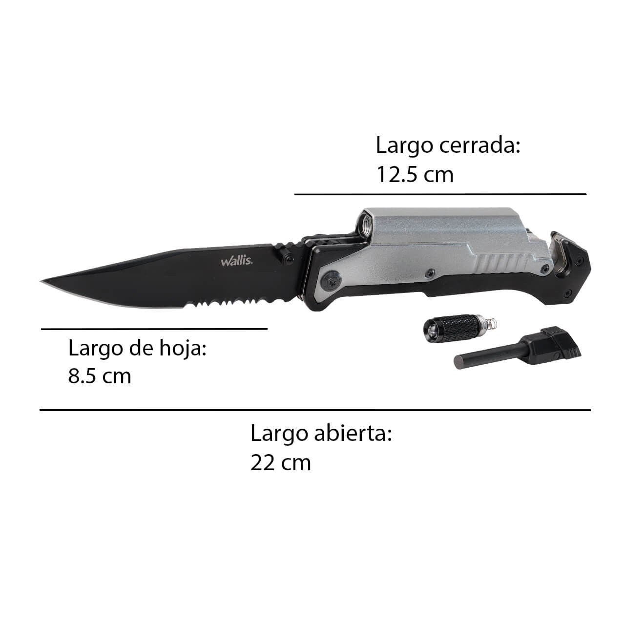 K900646 WALLIS NAVAJA PEDERNAL LINTERNA - Imagen 5